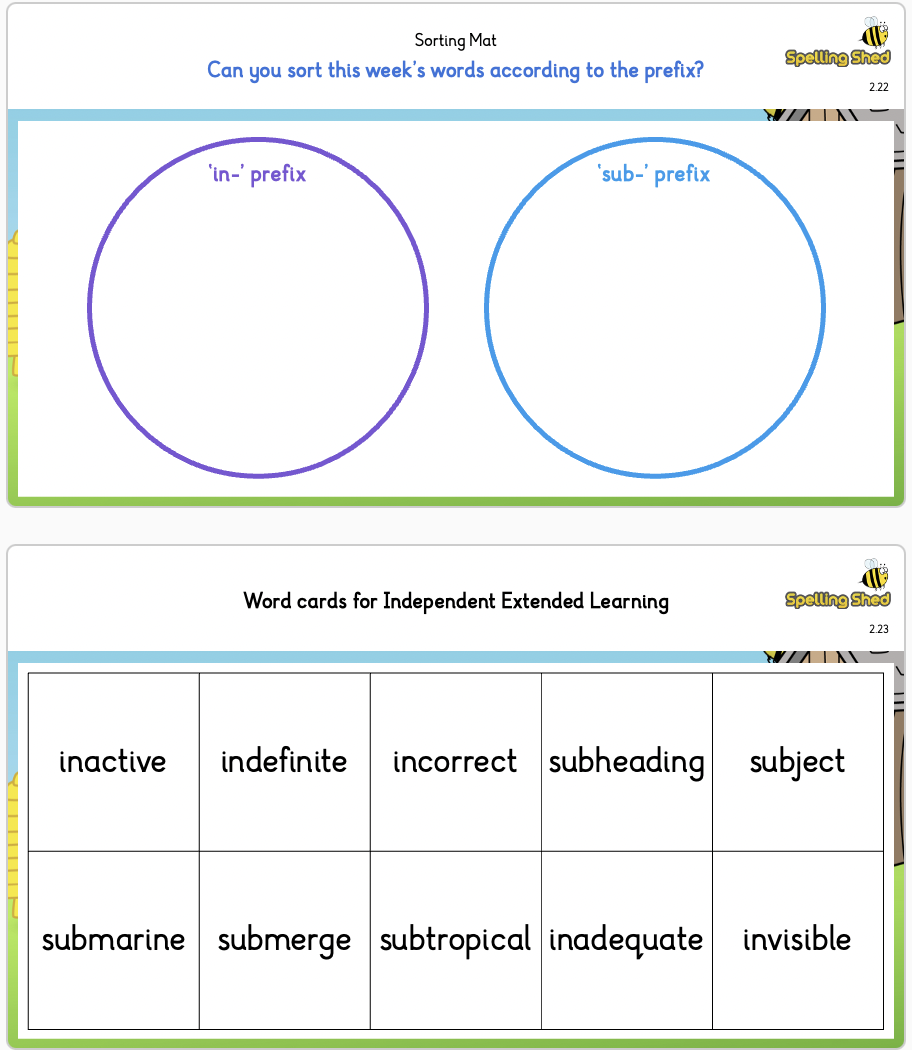 word sorting worksheets