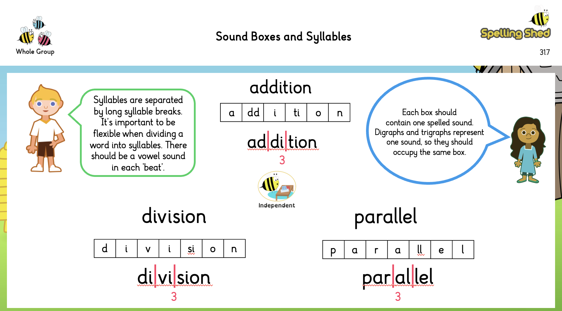 sound boxes and syllables worksheet