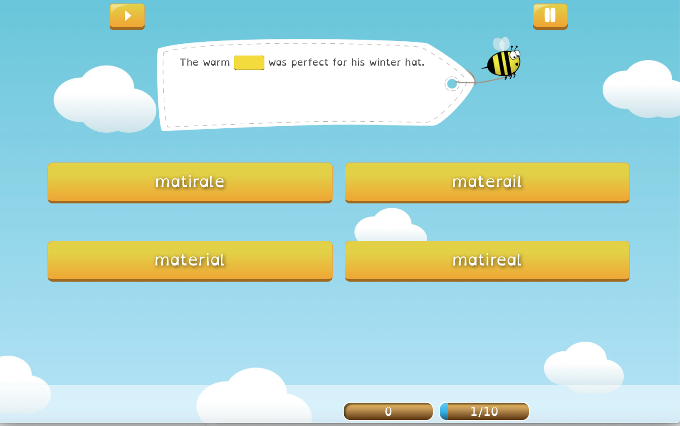 Missing Word Game